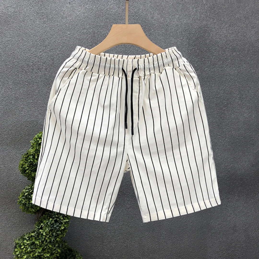 Korean Style Trendy Men's Mid Waist Casual Shorts Breathable All-season Wear Slim Fit Soft Daily Leisure Sports Versatile Shorts