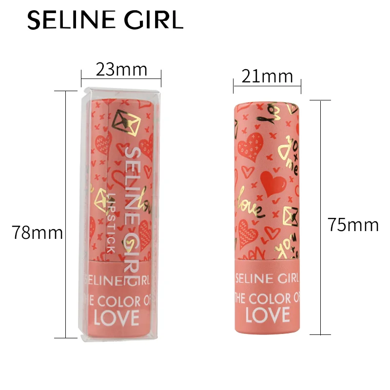 Oem 6 Colors Warm Bright Sweet Love Matte Lipstick Silky Misty Mud Smooth Moisturize Red Lipstick for Dark Skin