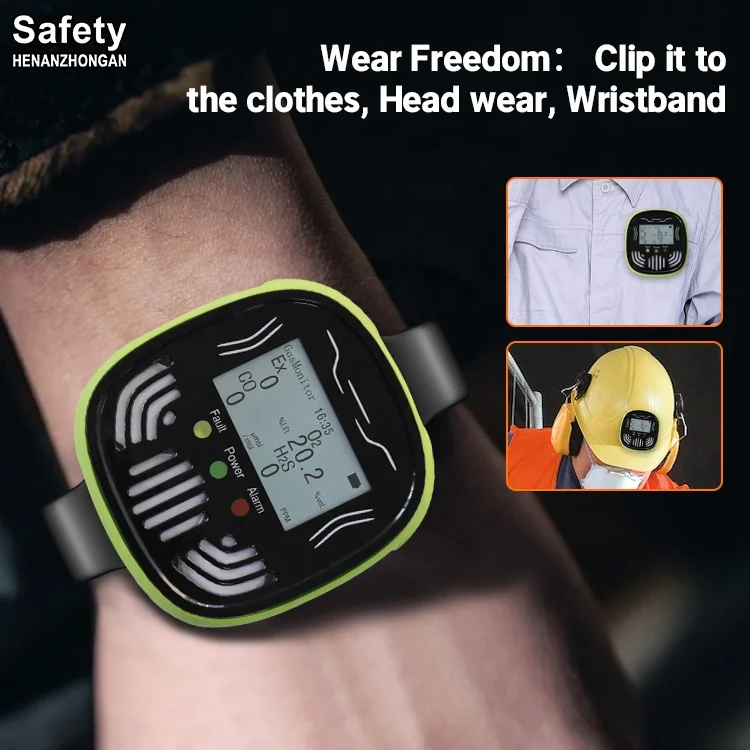 Clip Wristband Handheld Ammonia Detector Multigas Nh3 Hydrogen Portable 4 Gas Detectors