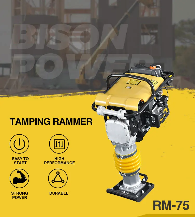 Bison Eh 12 Rm75 75 Kgs Small Portable Soil Tamping Rammer Gx120 For ...