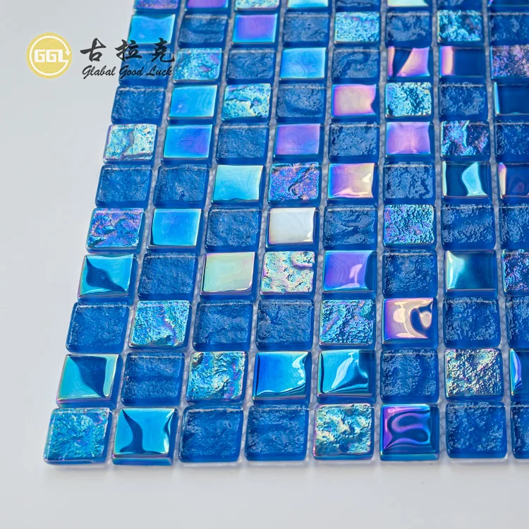 Wall Decoration Rainbow Crystal Glass Mosaic Swimming Pool Mosaic Tiles