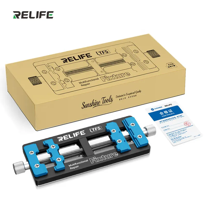 RELIFE TF5 Multifunctional Repair Fixture 500℃ Heat Resistant PCB Clamp for Motherboard CPU Chip Soldering Phone Repair