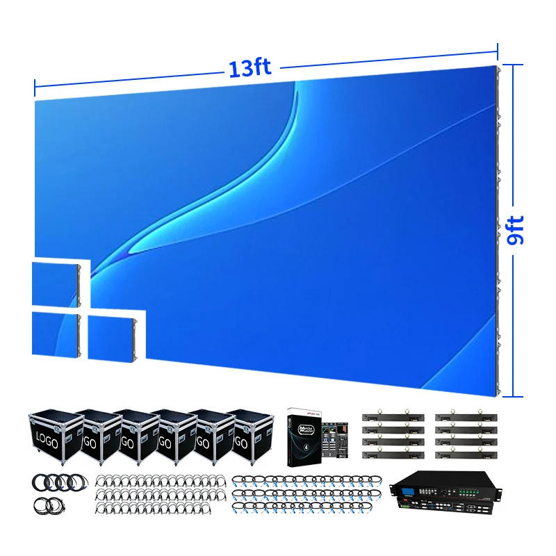 Turnkey Solution 4x3 Led Video Wall Package Rental Full Color 50x50 Led Screen Indoor Outdoor P3