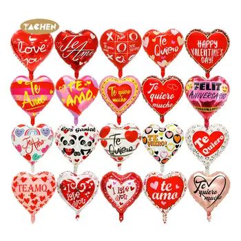 Yachen globos party decoration red 18 inch mylar foil love heart shape balloons for valentines day wedding decorations