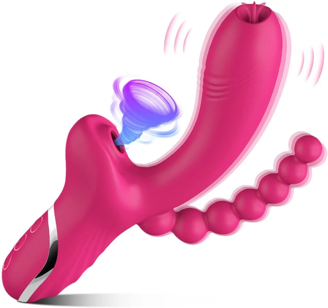 Second Generation Women's Rose Vibrator Strong Clitoral Rabbit Stick with  Suction Sucker Adult Sex Toys for Female