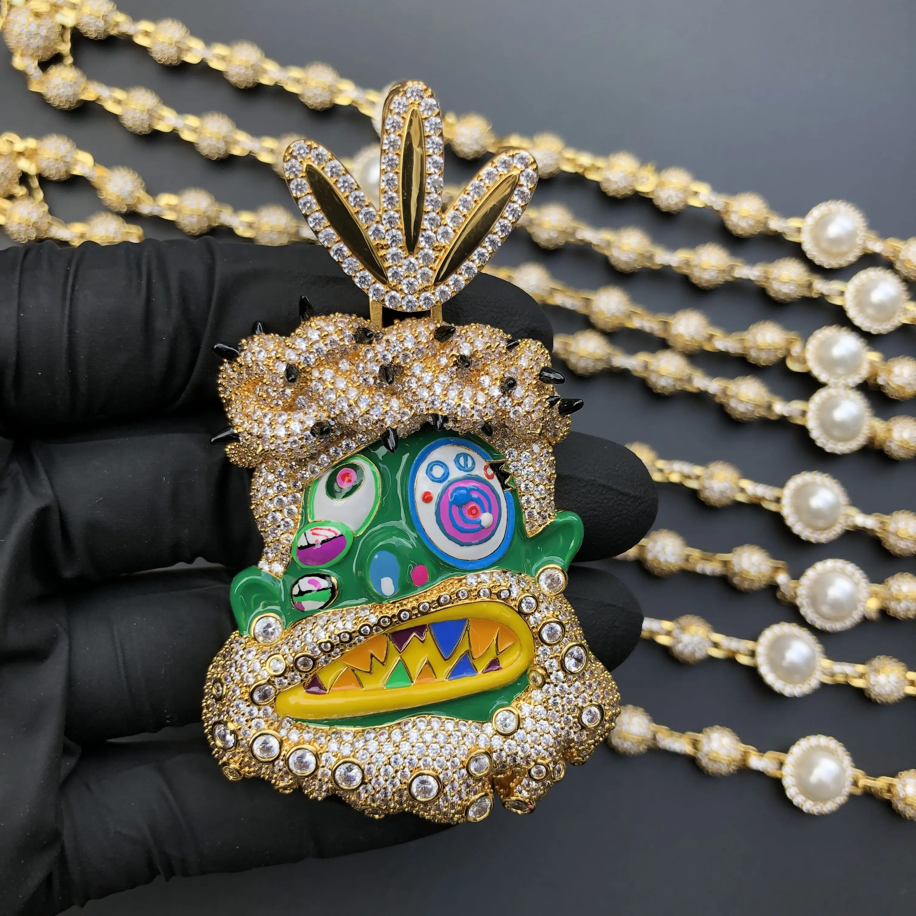 Travis scott 着用 UTOPIA ジーザス ネックレス Iced Customized Travis Scott Iced Out Jesus Pendant in 925 Sterling