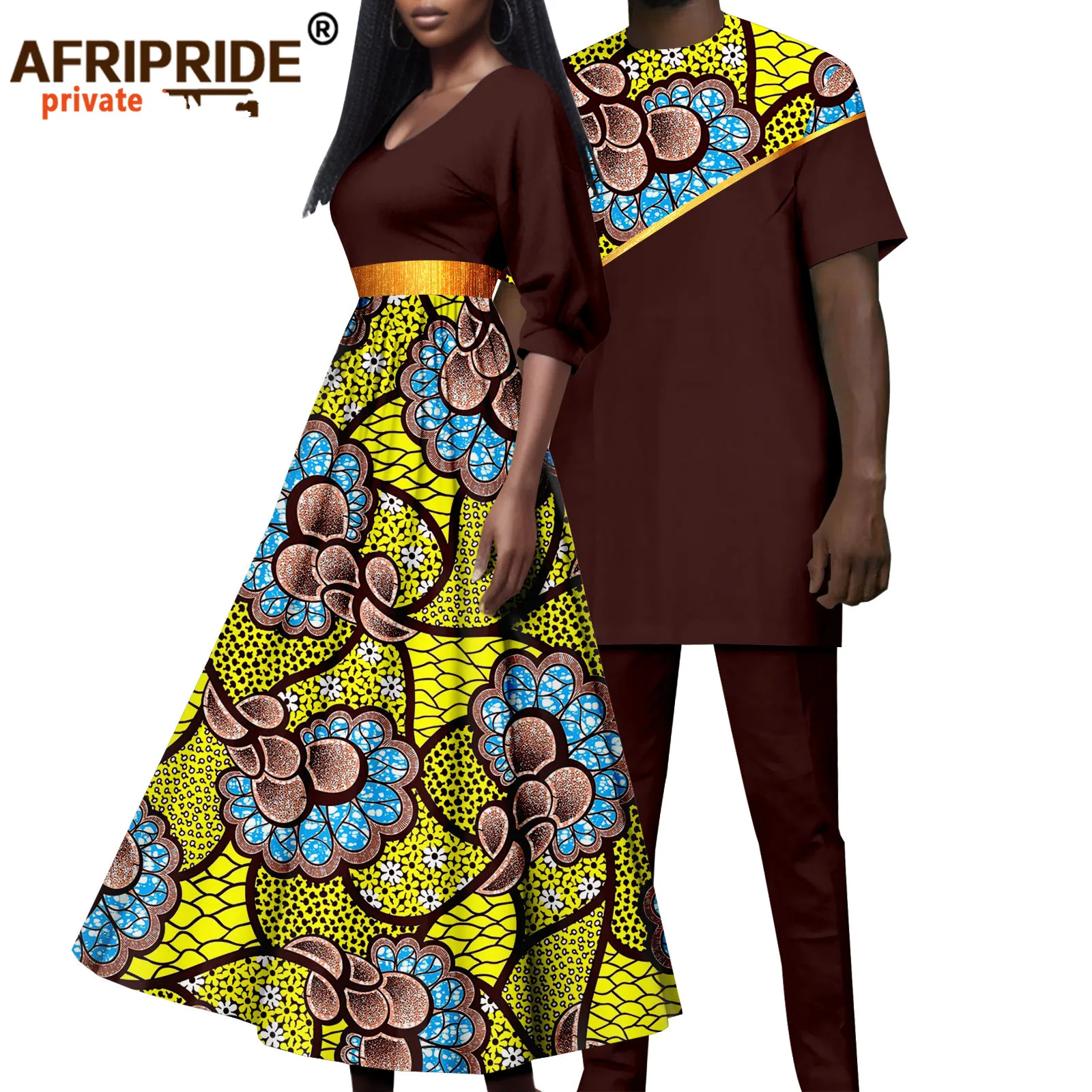 Shop African Traditional Wear Bazin Riche Couple Clothing