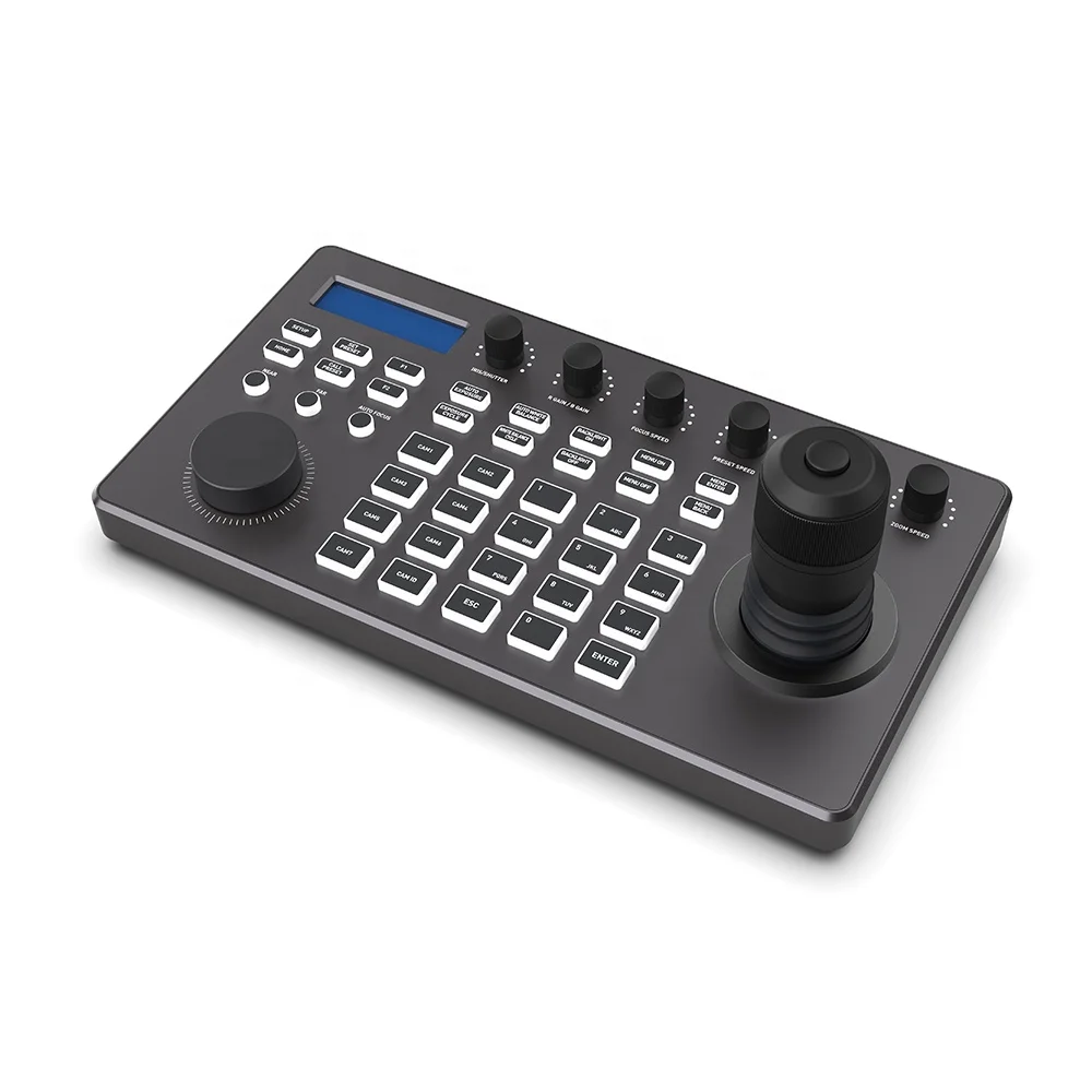 Video Conference Camera with Silicon Buttons  4K HD Video Cameras Control Panel 4D Joystick PTZ Controller