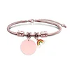 Round rainbow rose gold