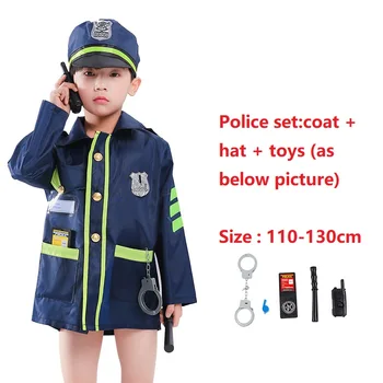 Cheap Children Party Astronaut Policeman Air force Soldier Firefighter Uniform Carnival Career Dress Up Kids Cosplay Costume