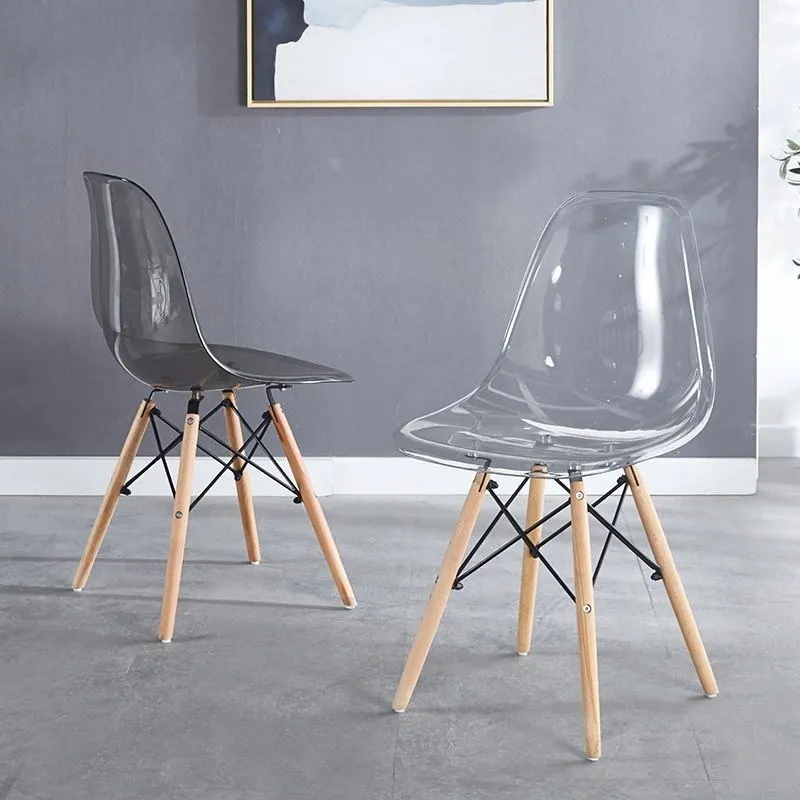 china cheap durable transparent acrylic dining chair italian modern wood legs chairs for restaurant