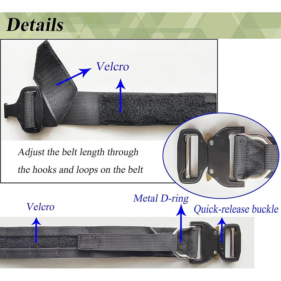 High Quality Wholesale Wear-resistant Tactical Durable Duty Belts Adjustable Training Wholesale Molle Belts