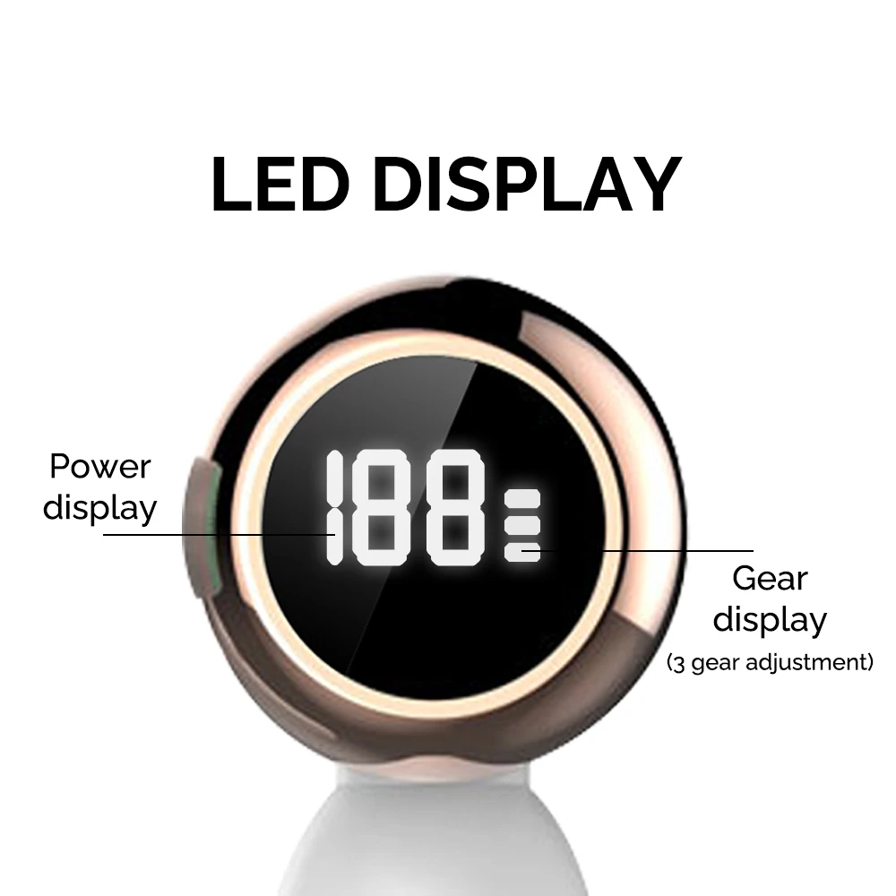 Electric LCD Display Screen Facial Scrub Brush Vibrating Silicon Face Massager Cleansing Brush Skin Clean Beauty Device