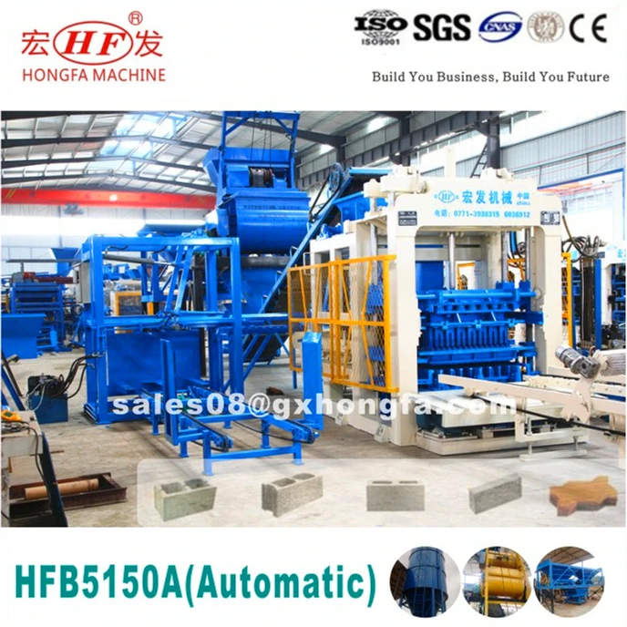 Hollow Block Machine Mixer Belt Conveyor Concrete Brick Making Machine Price Boundary Sand Block Maker Automatic Brick Machinery