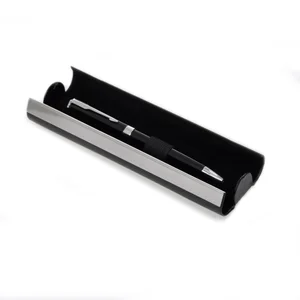 Luxury Pen Set Custom logo Executive Metal Ball Pen With Engraved logo Leather Pen case