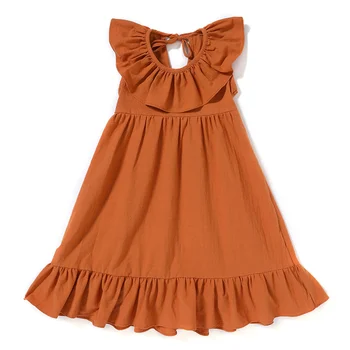 Baby Girls Dresses 12 to 18 months Sleeveless Ruffle Kid Clothes Summer Party Dress High Quality Kids Clothing