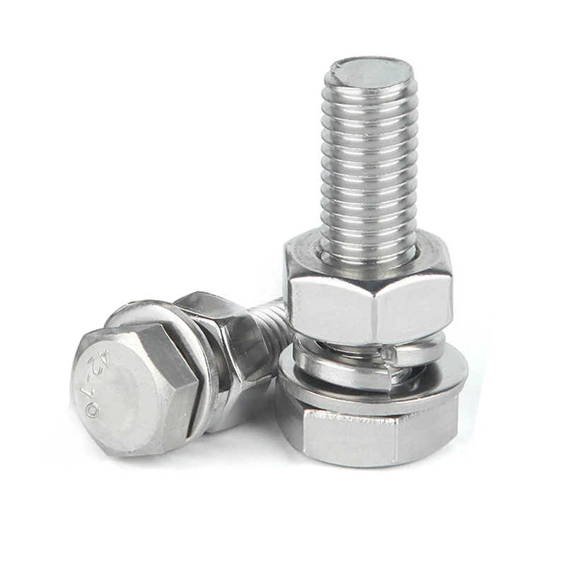 Parafuso e porca de aço inoxidável ss m16 x 100 m10x125 316 grau m38 m26 perno parafusos m8x2 hexagonais 5.8 fixadores e parafusos