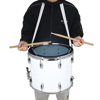 LADE14 inch high pitched marching drum, blue skin white drum with shoulder strap, school brass band marching drum wholesale