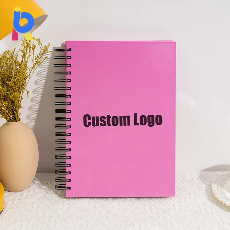 Factory Customized Delicate High Quality Pink Customizable Interior Page Format Spiral Notebook