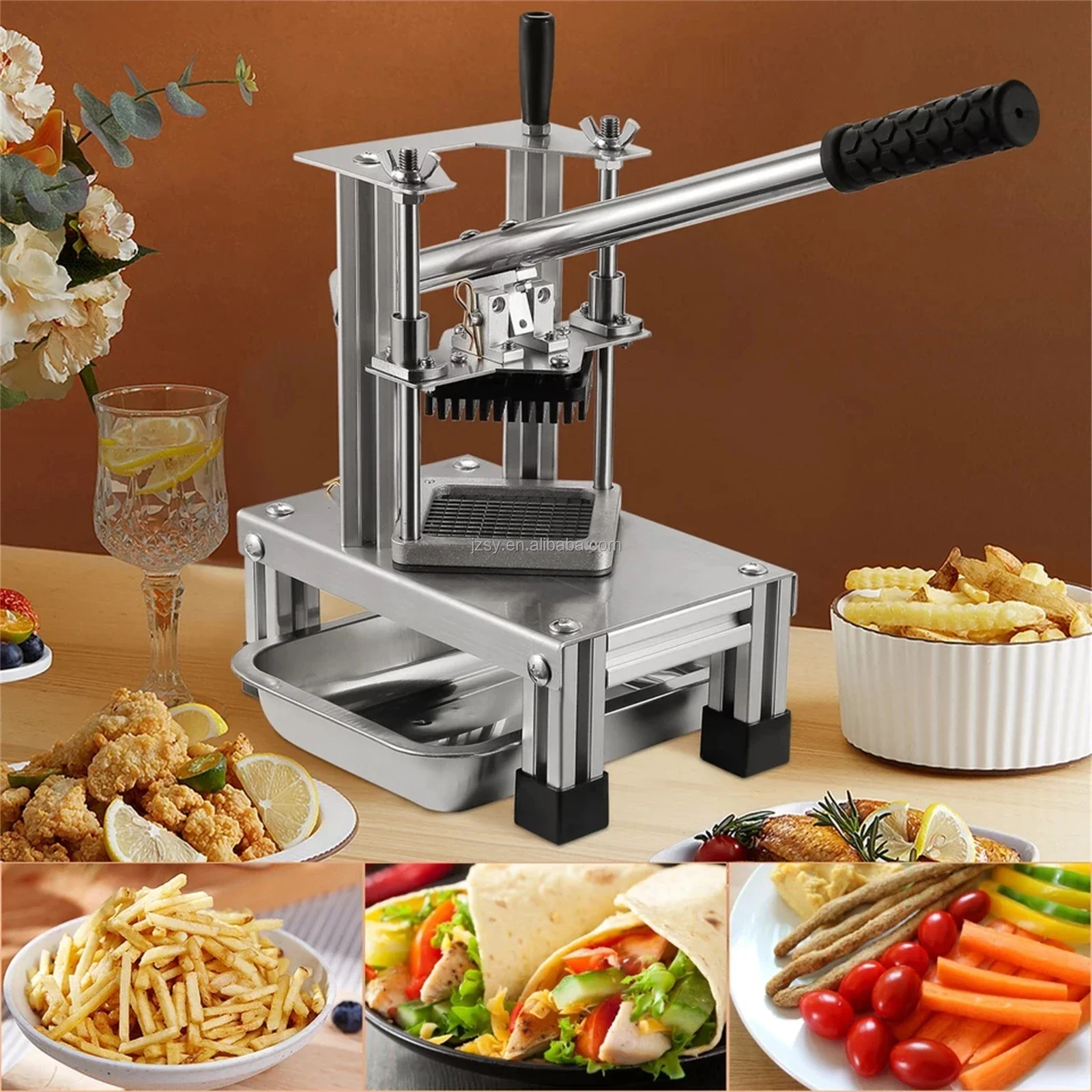 Home Use Vertical Hand Press Potato Strips Squeezer - Manual