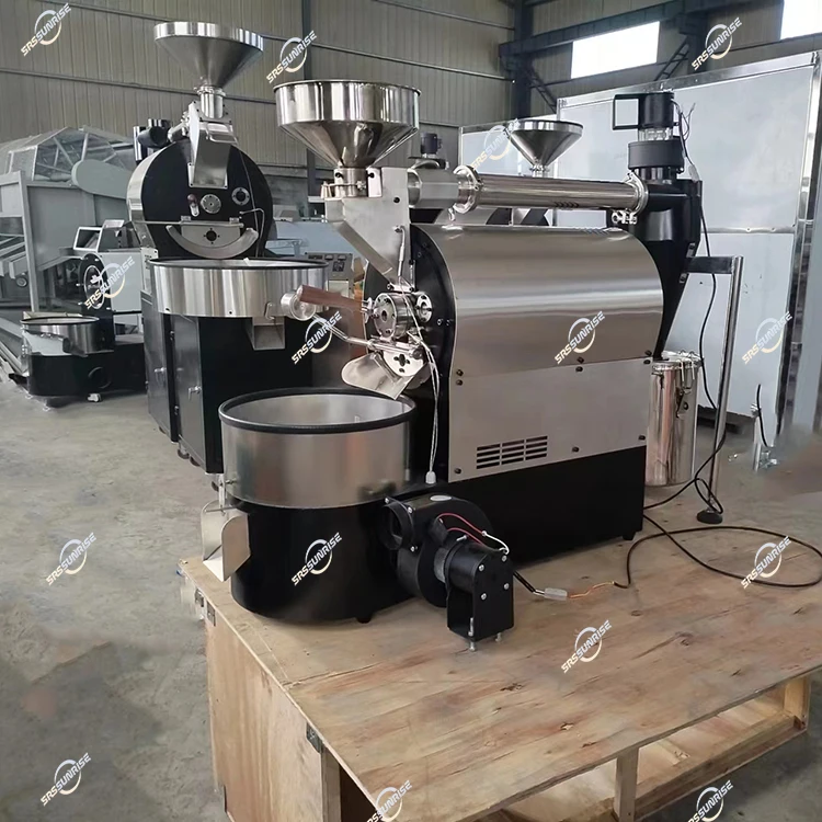 Commercial Factory Price Electric Drum Roasting Machine for Sale De Cafe  Small Scale Coffee Bean Roaster - Main Image