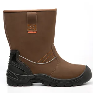 High-Top Steel Toe Anti-Static Oilfield Safety Boots New Release Anti-Slip Wear-Resistant Smash-Resistant All Seasons for
