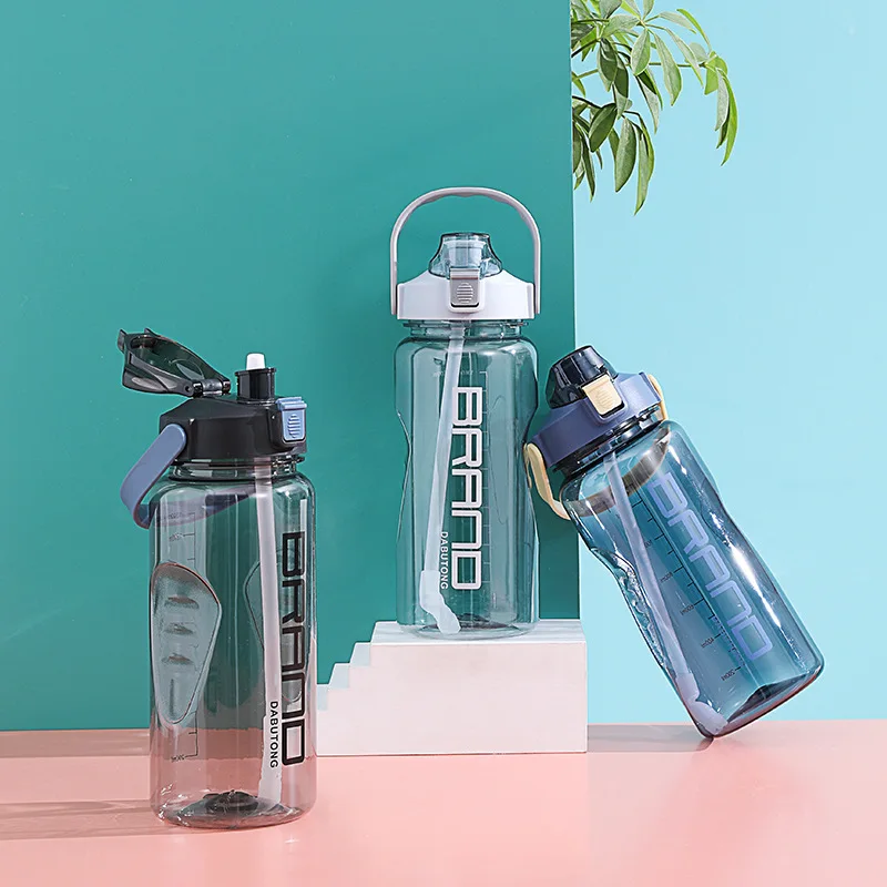 1.5l/2l/3l Large Capacity Fitness Water Bottle Plastic Drink Enough ...