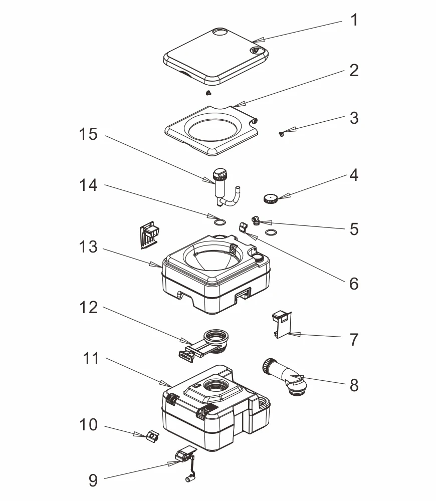 Seaflo 20l Rv Toilet Portable Rv Cassette Caravan Rv Toilet Camping