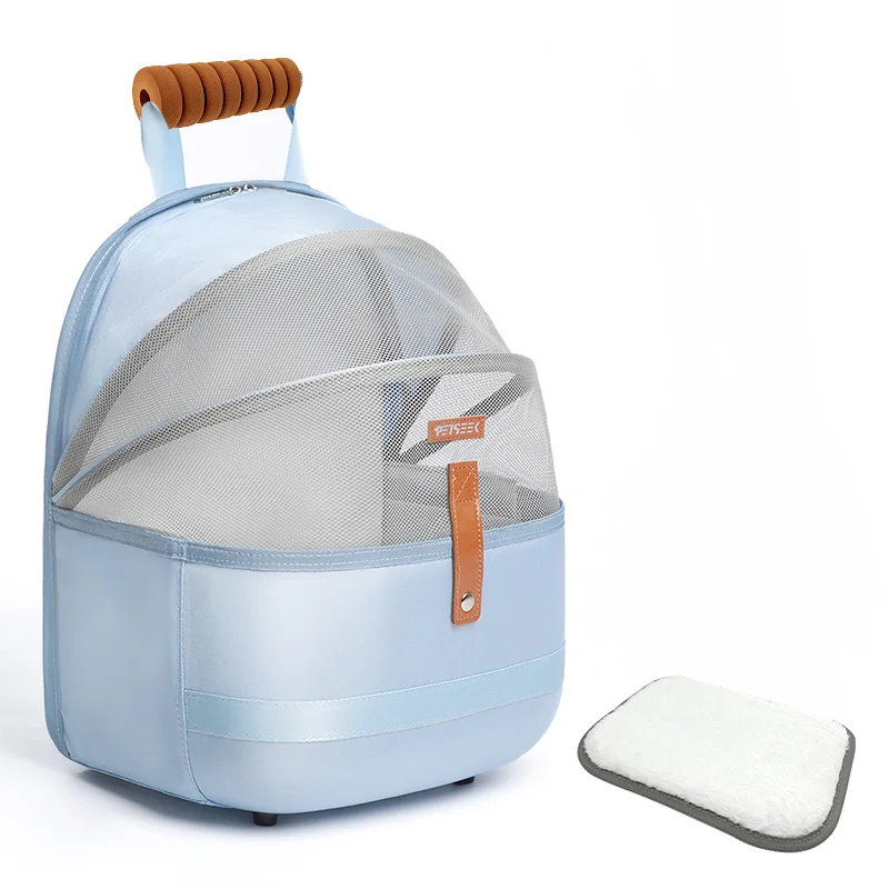 Pet Backpack with Breathable Fabric on the Front, Suitable for cat Use, Large Capacity, Portable.