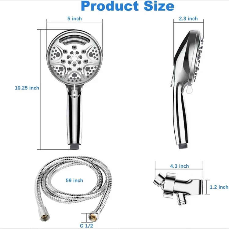 Picture Idea: Multi Functional Handheld Shower Head Water 9 Modes Rain Shower