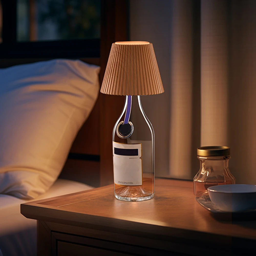 Diy Wine Bottle Night Lamp Oem Odm Led Rechargeable Cordless Table Lamp ...