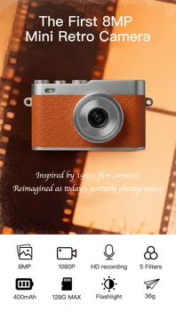 Mini Super Clear Reuse 8MP Screenless Digital Film Camera Portable 3 Filters Retro 4G Dslr Screenfree Digital Camera for Camping detail image