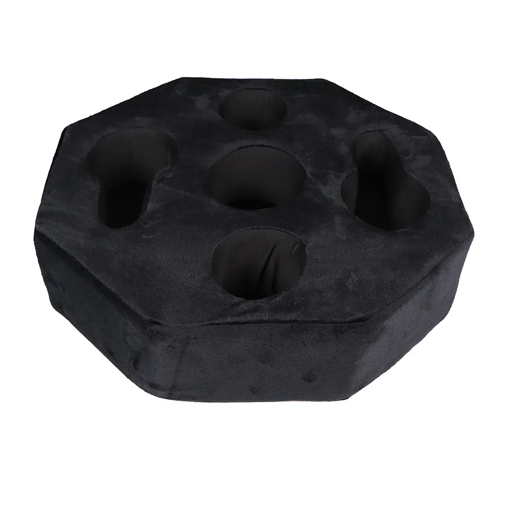 New Design Multi Purpose Movable Storage Rack Soft 5 Hole Octagonal Sofa Cup Holder Sponge Cup Holder Pillow