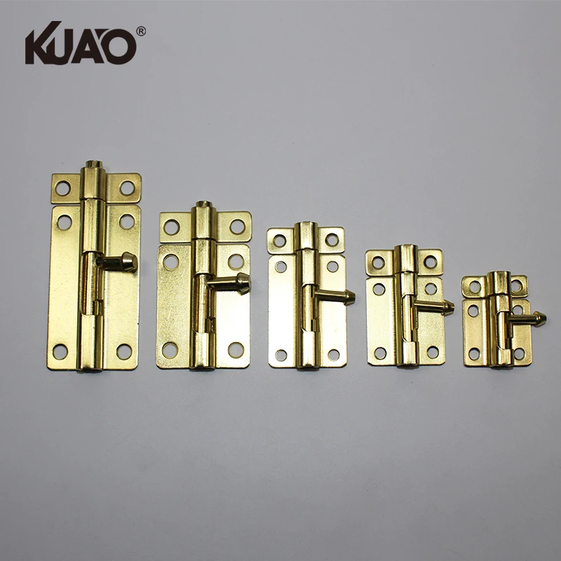 Copper Plating Finish Door Bolts Assorted Sizes Hardware for Cabinet Furniture Door Security Locking