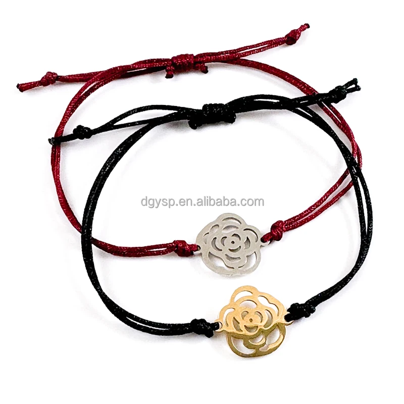 Inspire Stainless Steel Jewelry Braided Rope Feather Bracelet String