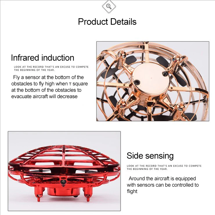 Мини Инфракрасный индукционный самолет НЛО летающий шар Круглые игрушки красочные светодиодные огни ручное управление безопасность Радиоуправляемый вертолет Дрон для детей