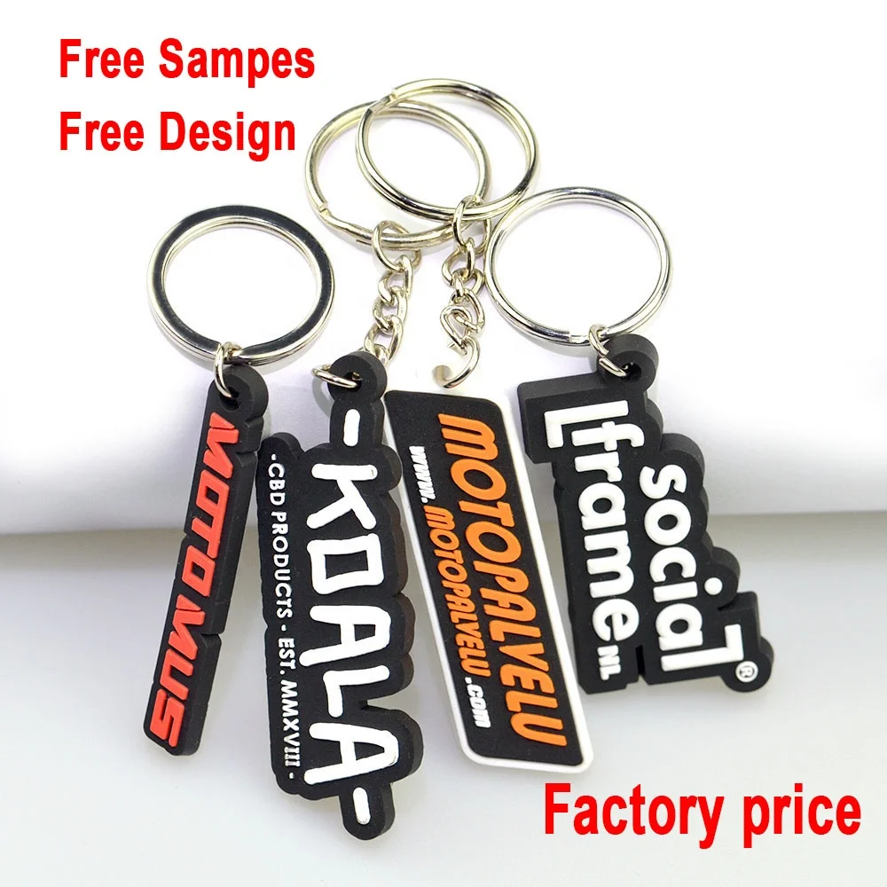 OEM Manufacturer Keychain Made Custom Logo 2D Key Chain 3D PVC