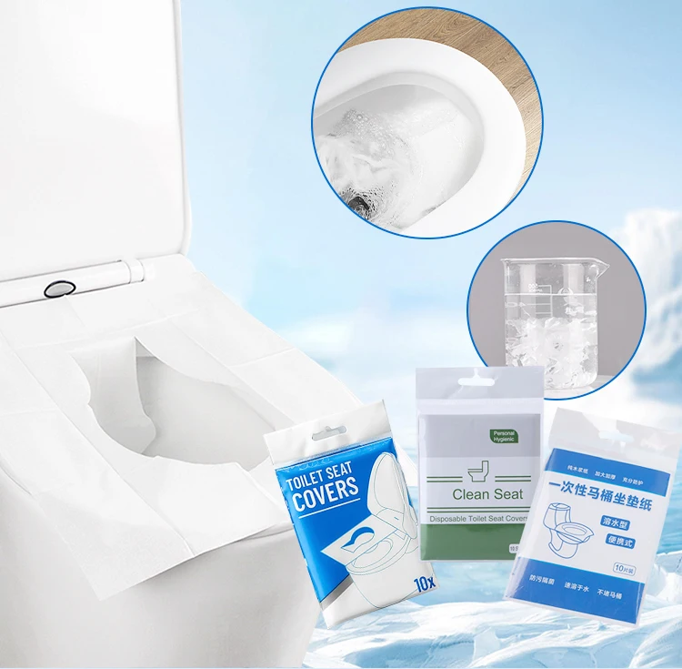 Hygienic Travel Pack Disposable Wc Seat Cover Paper Flushable