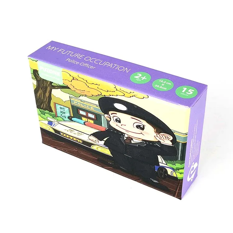 Детские развивающие игрушки полицейский 15 шт. пользовательские фирменные Puzzle Party Game 6x8 дюймов