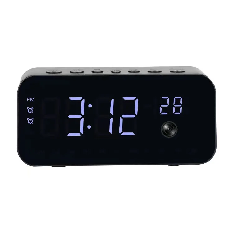 2mp Wall Table Desk Tuya Wifi Clock Camera Wireless Clock Camera 18650