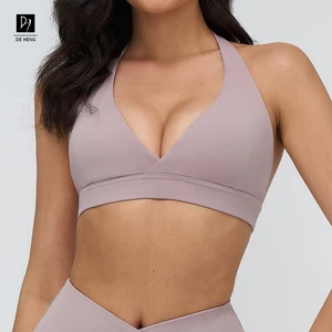 2026 New Custom High Quality Workout Backless Yoga Solid Color  Fitness Sports Comfortable Gym Bra for Women