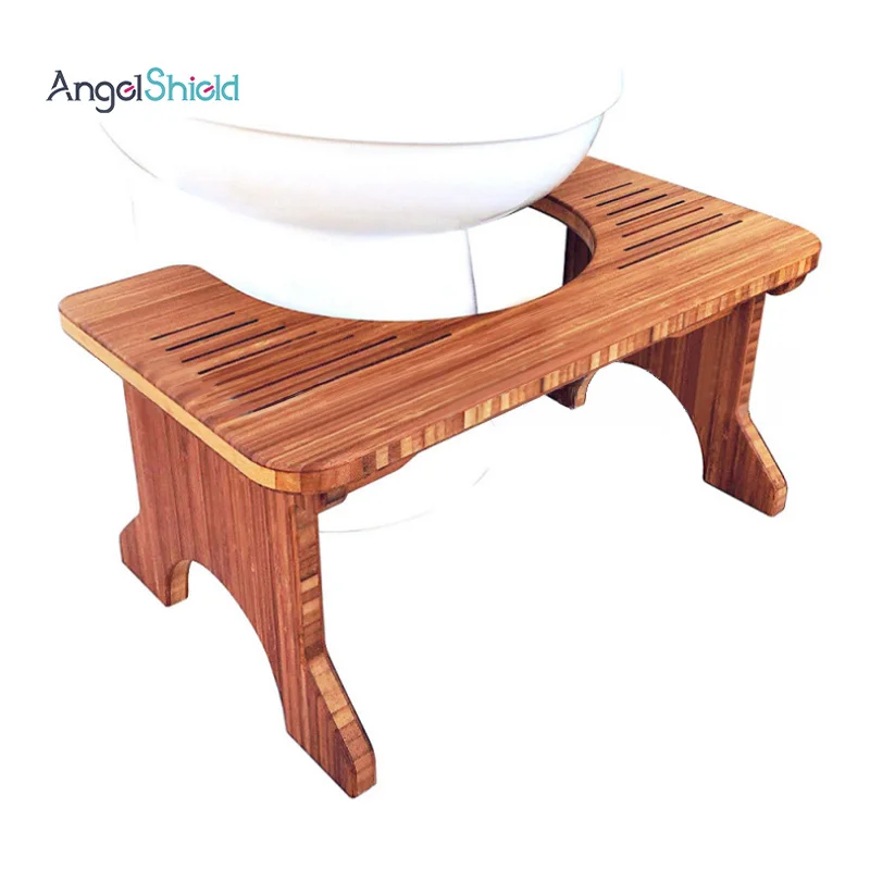 High Quality bamboo wooden 2 step toilet squatting toilet step stool for elderly kids