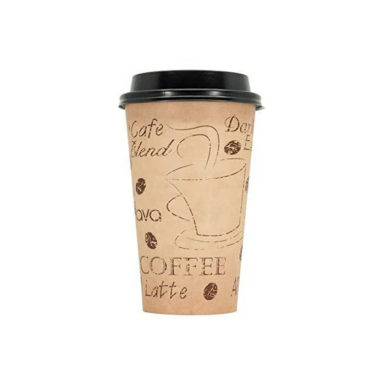 2023 New Design Double Wall Coffee Paper Cups With Lid 6oz 7oz 9oz 12oz ...