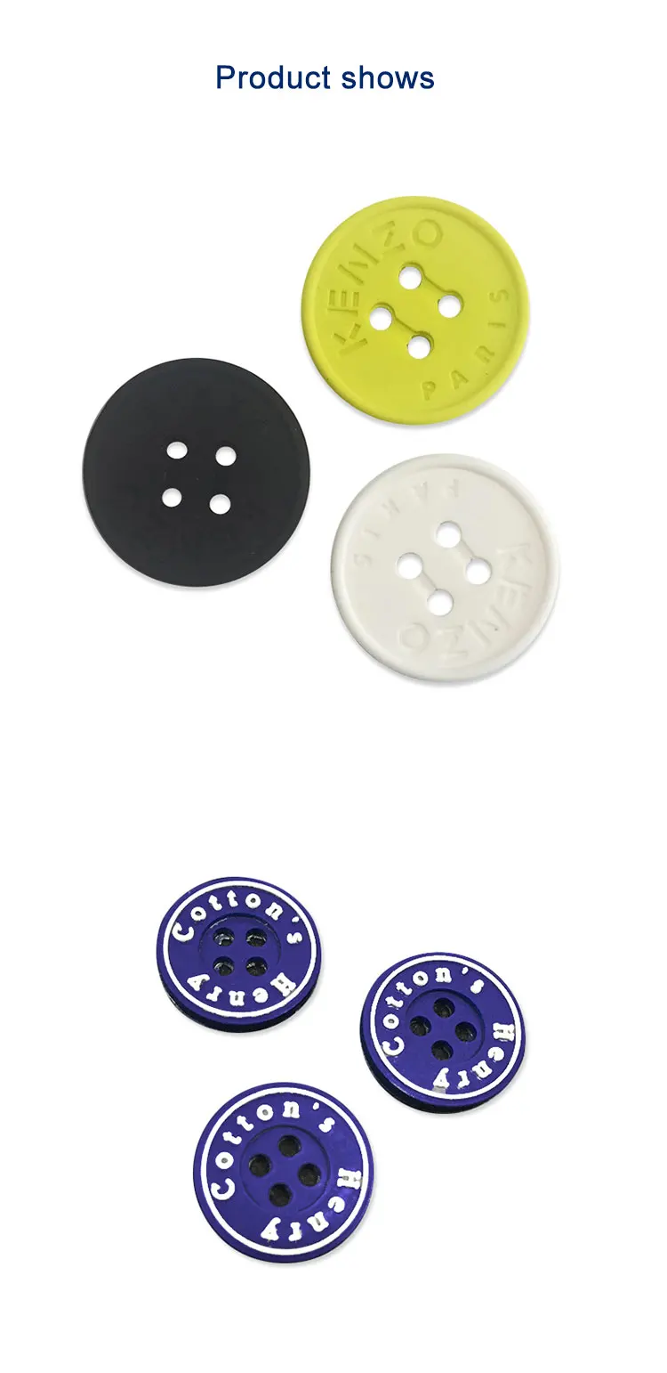 High Quality Silicone  Buttons for  Shirt Replacement 4 Holes Clothing  Rubber 3d Button Free Sample Stock Custom 4 Hole