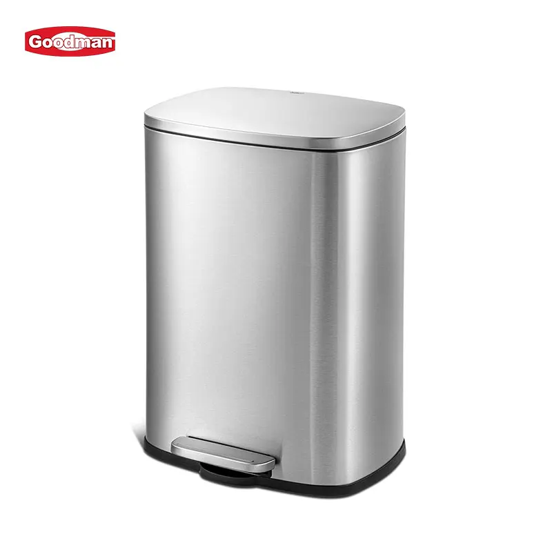 Hot Selling Commercial 3L 5L 12L Home Stainless Steel Trash Can Kitchen Household Metal Dustbin Stainless Steel Pedal Dust Bin factory