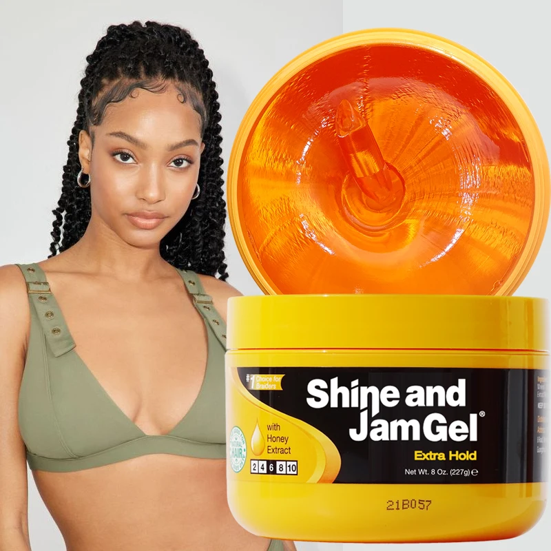 Private Label All Day Lock Extra Hold 4c Hair Styling Twist Loc Edge Braid Hair Gel Shine and Jam Gel
