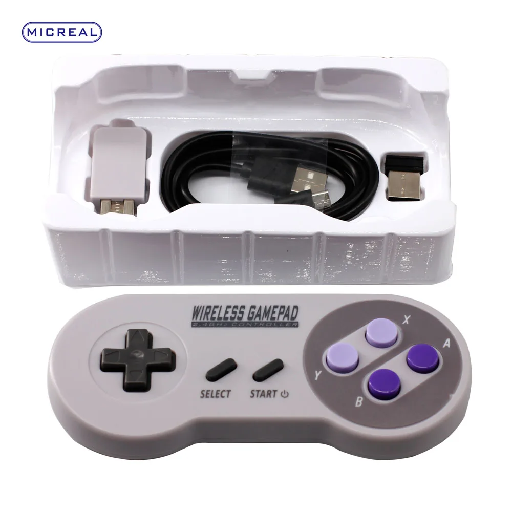 Micreal Snes Controlador Usb Inalámbrico Para Super Nintendo Classic ...