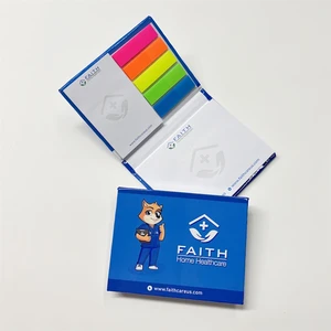 Customized Logo Promotional Stationery Set Multi-Color Sticky Notepad and Flag Memo Pads with Self-Adhesive Feature