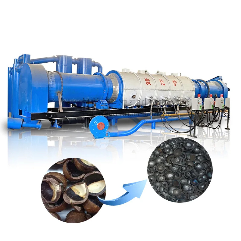 20 Years Experience Continuous Carbonization Furnace Sawdust Log/palm Shells Carbonization Furnace Charcoal Making Machine