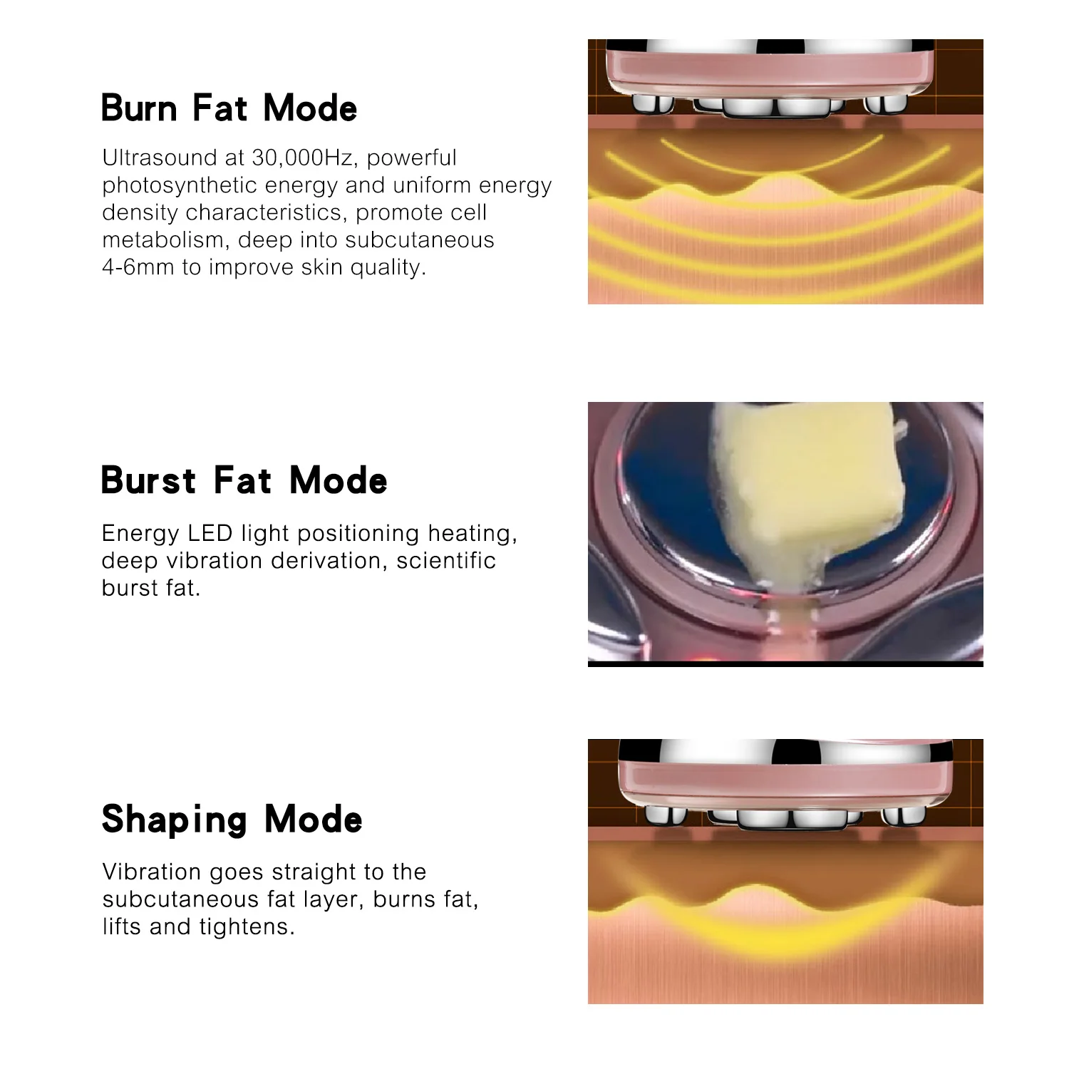 Собственная торговая марка, лучшая быстрая горелка жира, вибрация, ультразвуковая светодиодная световая терапия, гальваническая спа для домашнего использования, потеря веса, похудение для женщин